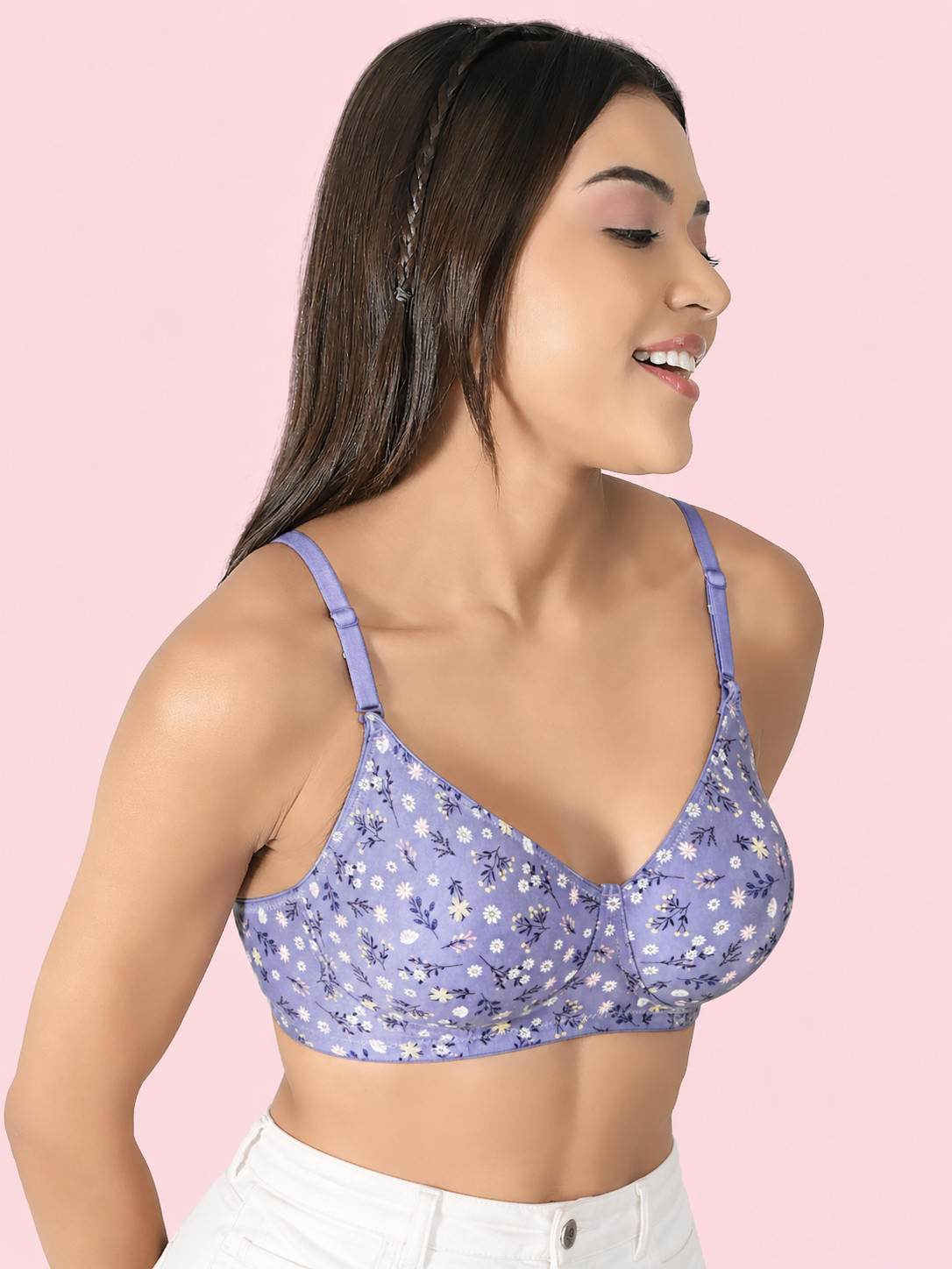 Non-Padded, Non-Wired Full Coverage Comfort Bra - Cotton